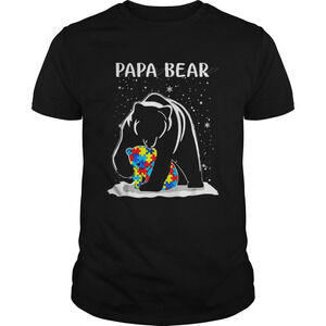 Papa Bear Autism Awareness Shirt